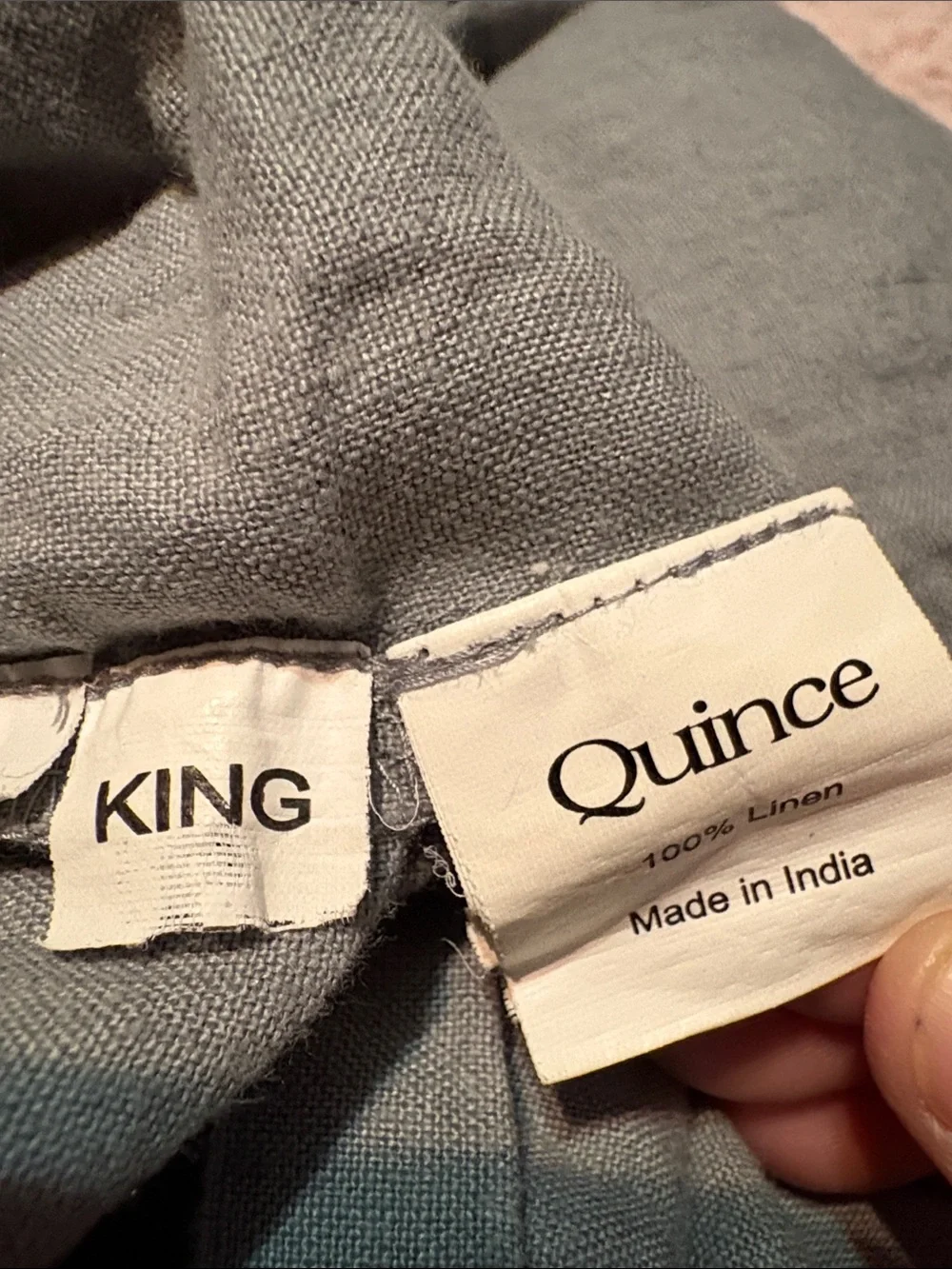 Quince European 100% linen Pillowcase Set  King Mist color ( #SKULB49129)